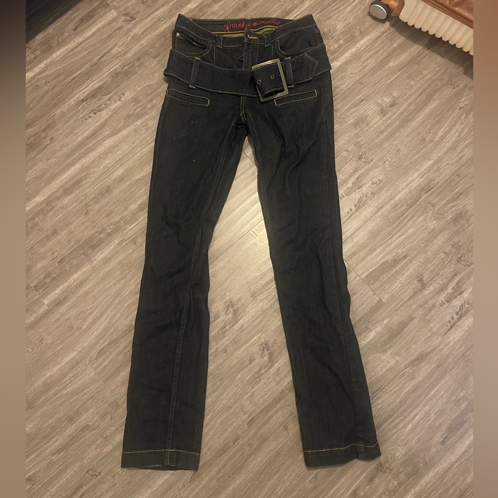 VINTAGE FRANKIE MORELLO BELTED DENIM